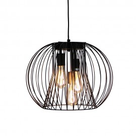 Oriel Lighting-MALO.45 Black Wire 3 Light Pendant